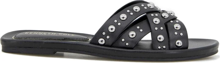 Kenneth Cole New York Women's Jula Stud Slip On Flat Sandals - Image 7
