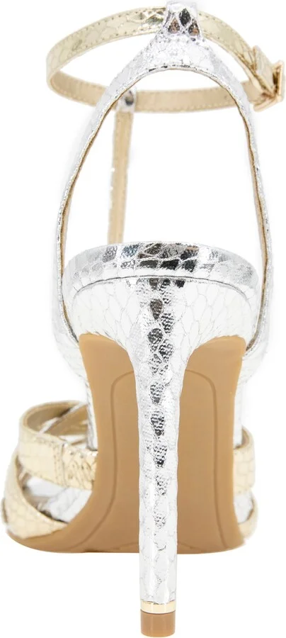 Kenneth Cole New York Women's Liona Almond Toe Dress Sandals - Silver/Gold Metallic - Image 3