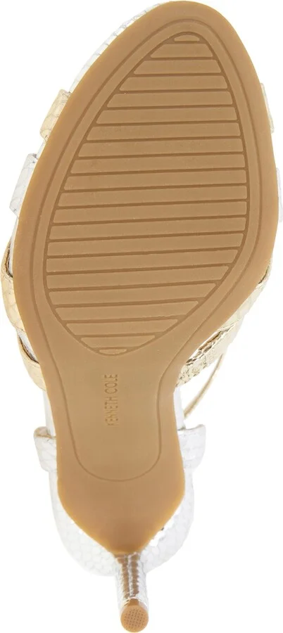 Kenneth Cole New York Women's Liona Almond Toe Dress Sandals - Silver/Gold Metallic - Image 5