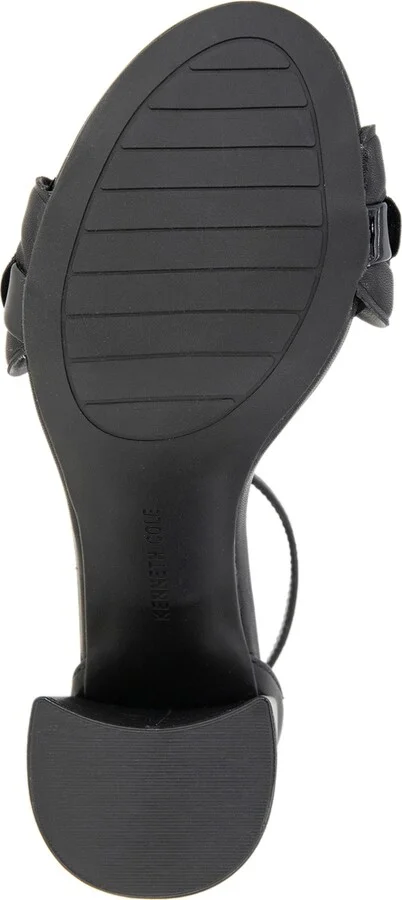 Kenneth Cole New York Women's Luisa Woven Block Heel Sandals - Black- Polyester, Textile - Image 5