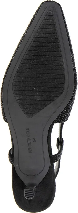 Kenneth Cole New York Women's Martha Crystals Kitten Heel Sling Back Pumps - Black/Black - Image 5