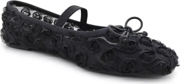 Black Floral Mesh