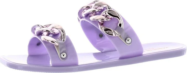 Kenneth Cole New York Women's Naveen Chain Jelly Flatform Slide Sandal