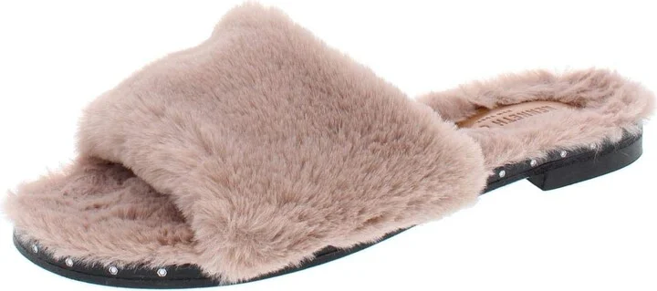 Kenneth Cole New York Women's Peggy Fuzzy Slipper Sandal Slide