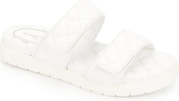 Kenneth Cole New York Women's Reeves Quilted Two Band Flat Sandals
