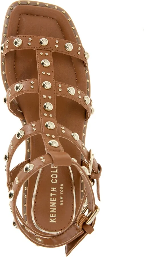 Kenneth Cole New York Women's Ruby Flat Sandals - Cognac, Polyurethane - Image 4