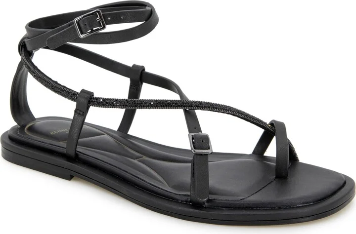 Kenneth Cole New YorkWomen's Paros Jewel Square Toe Flat Sandals
