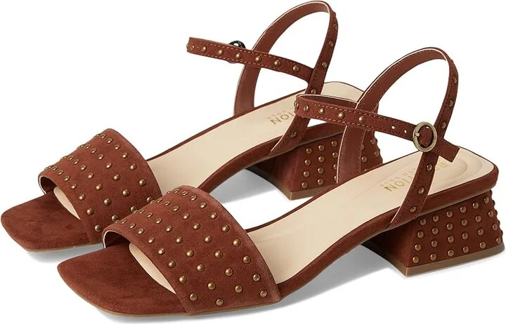 Kenneth Cole Reaction Buena Studs Women's Wedge Shoes Luggage Micro : 9 M, Synthetic