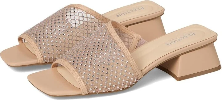 Kenneth Cole Reaction Buenita Women's Wedge Shoes Almond Crystal Mesh : 8 M, Leather/Rubber
