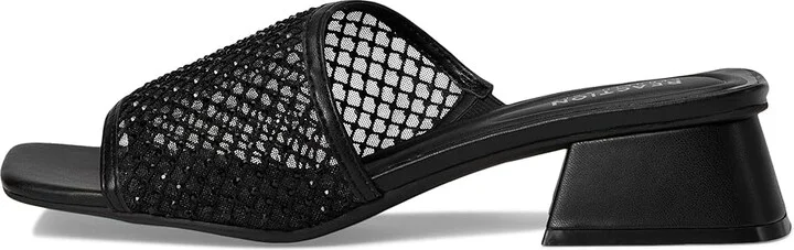 Kenneth Cole Reaction Buenita Women's Wedge Shoes Black/Black Mesh : 6 M, Leather/Rubber - Image 6