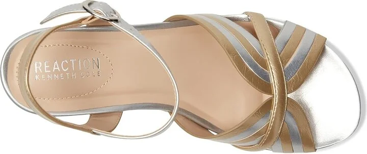 Kenneth Cole Reaction Comi Women's Wedge Shoes Gold/Silver : 9.5 M, Leather/Rubber - Image 2