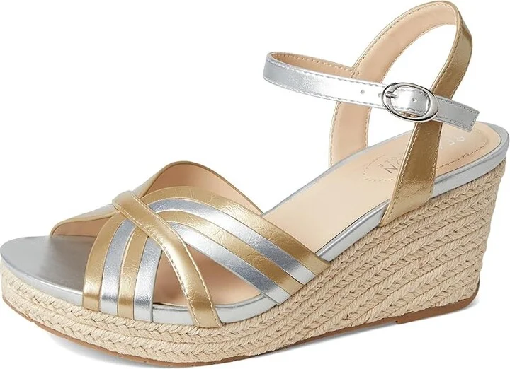 Kenneth Cole Reaction Comi Women's Wedge Shoes Gold/Silver : 9.5 M, Leather/Rubber - Image 5