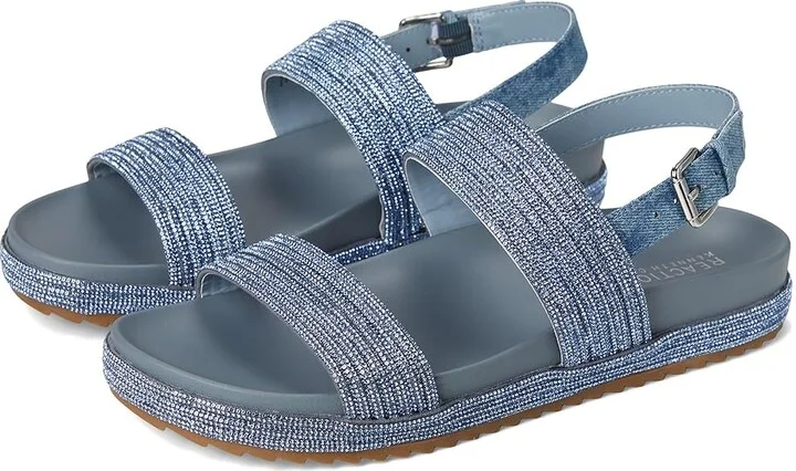 Kenneth Cole Reaction Debra Women's Wedge Shoes Denim Crystal : 6.5 M, Leather/Rubber