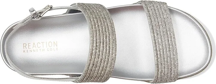 Kenneth Cole Reaction Debra Women's Wedge Shoes Silver/Crystal : 7.5 M, Leather/Rubber - Image 2