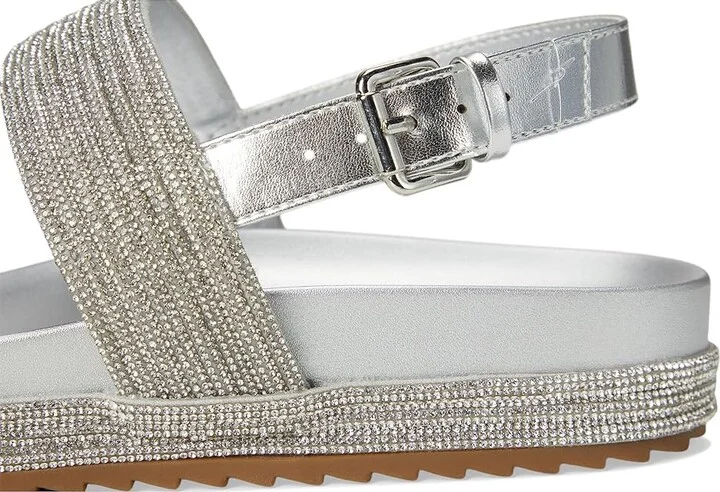 Kenneth Cole Reaction Debra Women's Wedge Shoes Silver/Crystal : 7.5 M, Leather/Rubber - Image 7