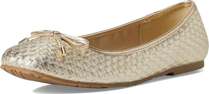 Kenneth Cole Reaction Elstree Women's Flat Shoes Gold Woven : 6 M, Leather - Image 5