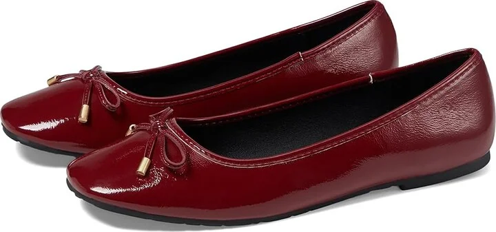 Kenneth Cole Reaction Elstree Women's Flat Shoes Rust Red Patent : 5 M, Leather