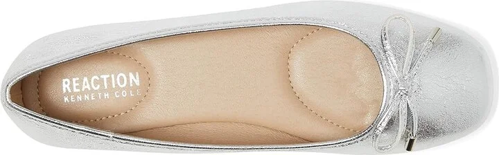 Kenneth Cole Reaction Elstree Women's Flat Shoes Silver : 8 M, Leather - Image 2