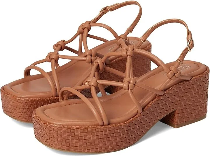 Kenneth Cole Reaction Essa Knots Women's Wedge Shoes Rust : 7.5 M, Leather