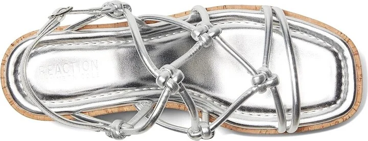 Kenneth Cole Reaction Essa Knots Women's Wedge Shoes Silver Metallic : 7 M, Leather - Image 2