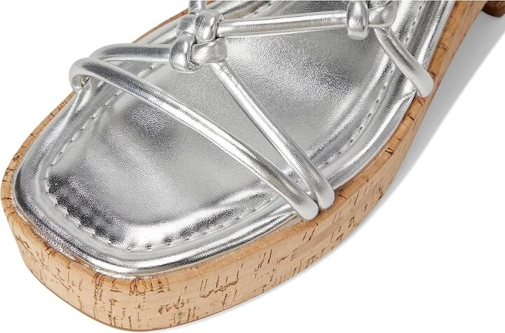Kenneth Cole Reaction Essa Knots Women's Wedge Shoes Silver Metallic : 7 M, Leather - Image 7