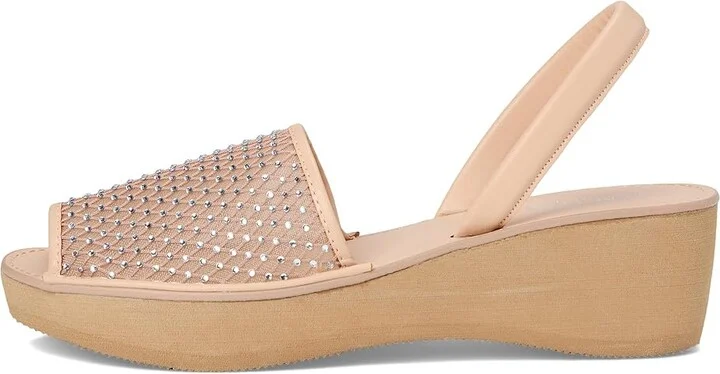 Kenneth Cole Reaction Fine Glass Mesh Women's Wedge Shoes Almond Crystal Mesh : 9 M, Leather - Image 6