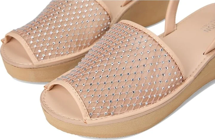 Kenneth Cole Reaction Fine Glass Mesh Women's Wedge Shoes Almond Crystal Mesh : 9 M, Leather - Image 7