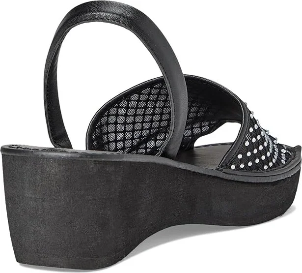 Kenneth Cole Reaction Fine Glass Mesh Women's Wedge Shoes Black Crystal Mesh : 9 M, Leather - Image 4