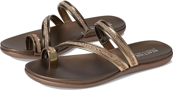 Kenneth Cole Reaction Gia Women's Sandals Bronze : 7 M, Faux Leather