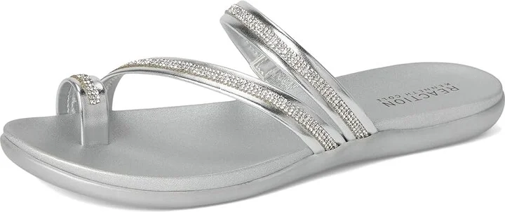 Kenneth Cole Reaction Gia Women's Sandals Silver Metallic : 6.5 M, Faux Leather - Image 5