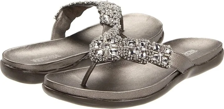 Kenneth Cole Reaction Glam-athon Women's Sandals Pewter : 5.5 M, Synthetic
