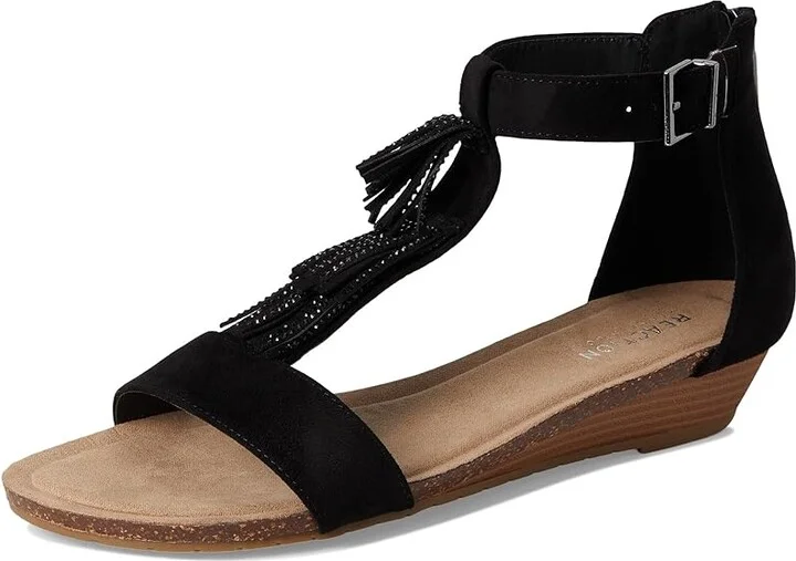 Kenneth Cole Reaction Glytoni Women's Wedge Shoes Black Micro : 6 M, Suede - Image 5