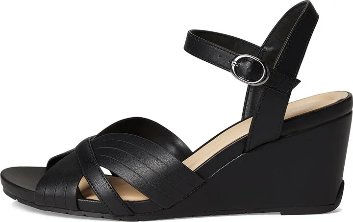 Kenneth Cole Reaction Gomi Women's Wedge Shoes Black : 10 M, Faux Leather - Image 6