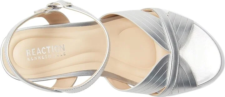 Kenneth Cole Reaction Gomi Women's Wedge Shoes Silver : 8 M, Faux Leather - Image 2