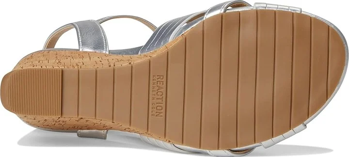 Kenneth Cole Reaction Gomi Women's Wedge Shoes Silver : 8 M, Faux Leather - Image 3
