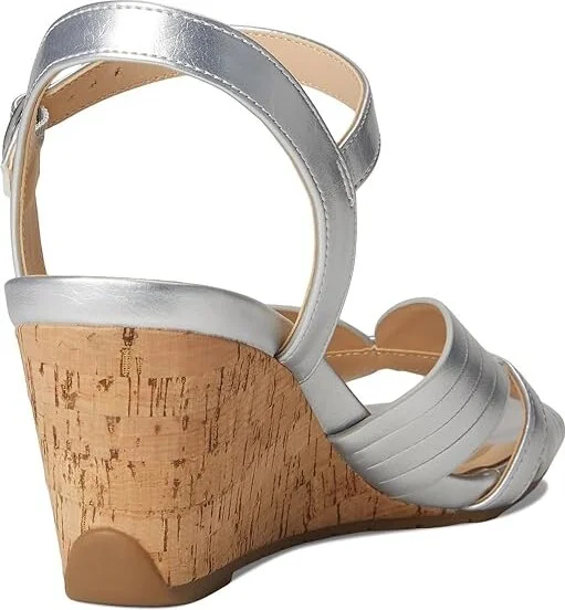 Kenneth Cole Reaction Gomi Women's Wedge Shoes Silver : 8 M, Faux Leather - Image 4