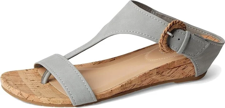Kenneth Cole Reaction Great Buckle Women's Wedge Shoes Aqua Grey : 8 M, Suede - Image 5