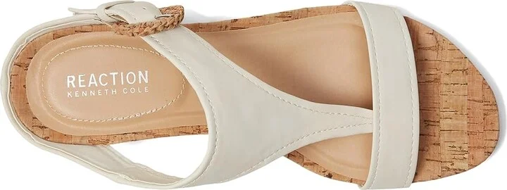 Kenneth Cole Reaction Great Buckle Women's Wedge Shoes Cream : 8.5 M, Suede - Image 2