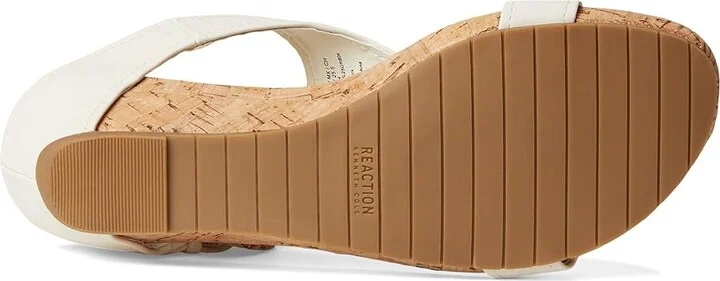 Kenneth Cole Reaction Great Buckle Women's Wedge Shoes Cream : 8.5 M, Suede - Image 3