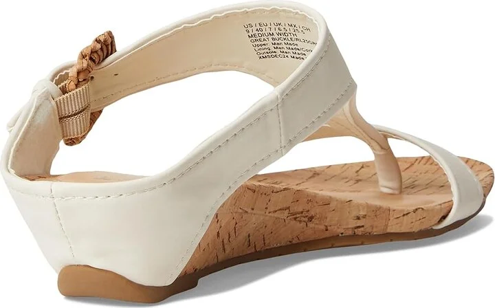 Kenneth Cole Reaction Great Buckle Women's Wedge Shoes Cream : 8.5 M, Suede - Image 4