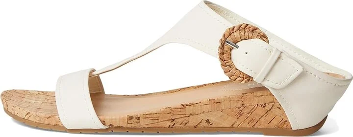 Kenneth Cole Reaction Great Buckle Women's Wedge Shoes Cream : 8.5 M, Suede - Image 6