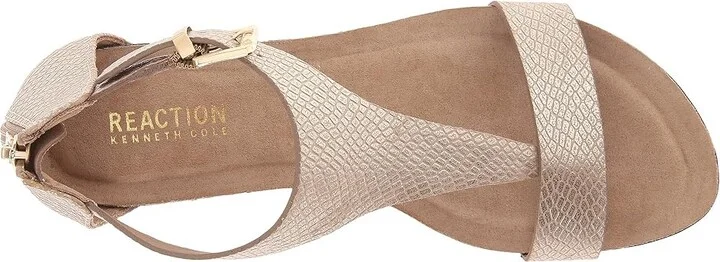 Kenneth Cole Reaction Great Gal Women's Sandals Soft Gold : 5 M, Synthetic - Image 3