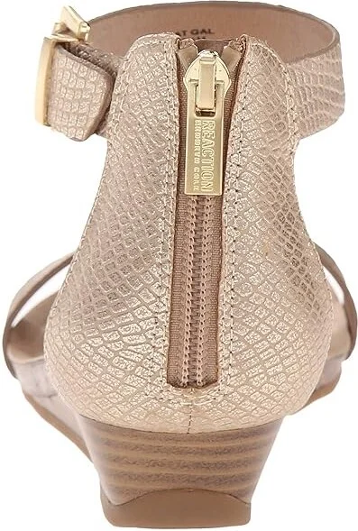 Kenneth Cole Reaction Great Gal Women's Sandals Soft Gold : 5 M, Synthetic - Image 5