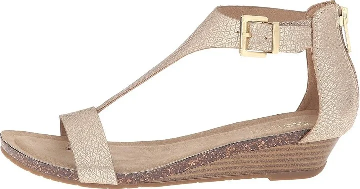 Kenneth Cole Reaction Great Gal Women's Sandals Soft Gold : 5 M, Synthetic - Image 7