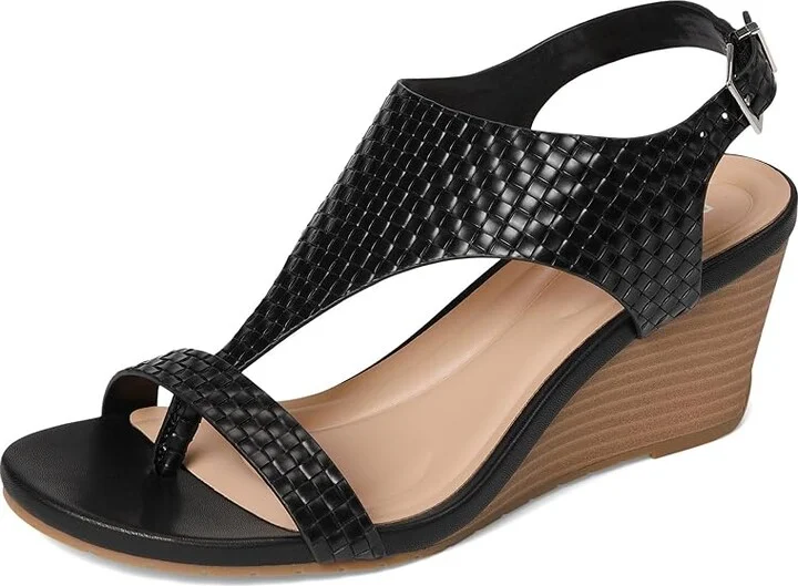 Kenneth Cole Reaction Greatly Thong Women's Shoes Black Woven : 6.5 M, Synthetic - Image 5