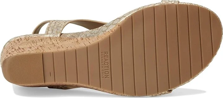 Kenneth Cole Reaction Greatly Thong Women's Shoes Soft Gold Snake : 9 M, Synthetic - Image 3