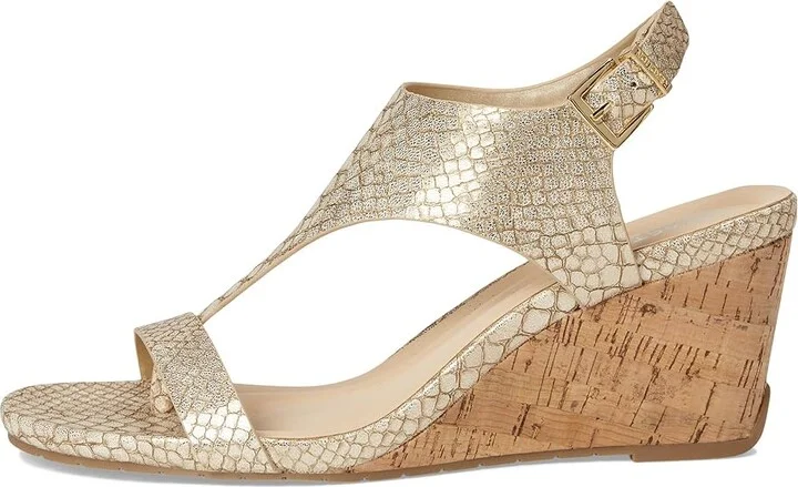 Kenneth Cole Reaction Greatly Thong Women's Shoes Soft Gold Snake : 9 M, Synthetic - Image 6