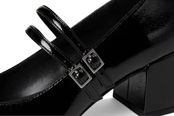 Kenneth Cole Reaction Leeann High Women's Heels Black Crinkle Patent : 6.5 M, Synthetic - Image 7