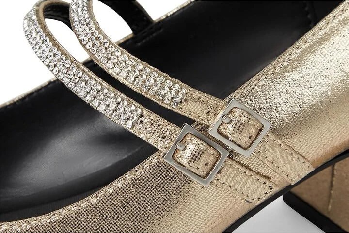 Kenneth Cole Reaction Leeann High Women's Heels Soft Gold Fabric : 6 M, Synthetic - Image 7