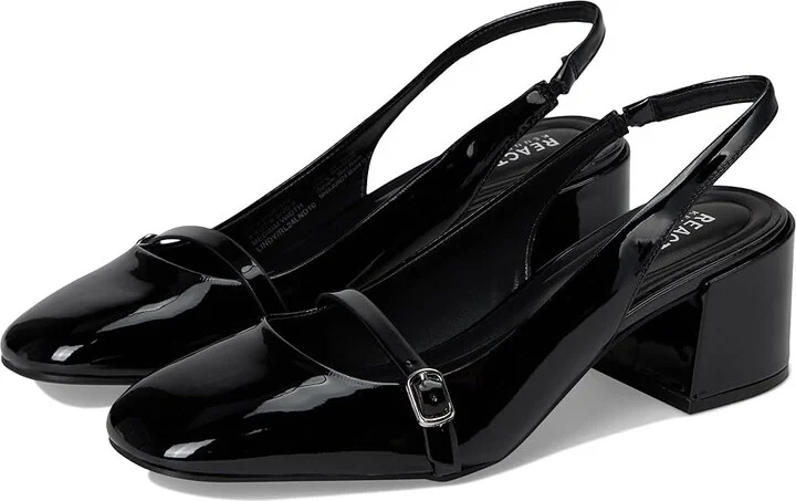 Kenneth Cole Reaction Lindy High Women's Heels Black Patent : 5.5 M, Leather/Rubber